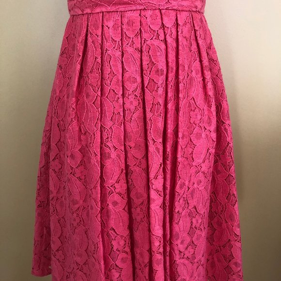 Gorgeous! TAHARI Pink Lace Knee-Length Dress - Picture 6 of 8